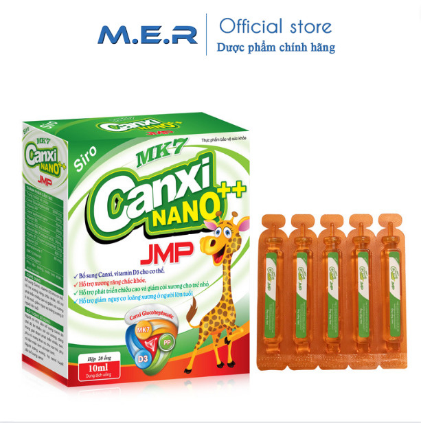 Siro CANXI NANO MK7 SIRO ++ JMP - bổ sung canxi cho trẻ phát triển chiều cao | CÔNG TY TNHH M.E.R