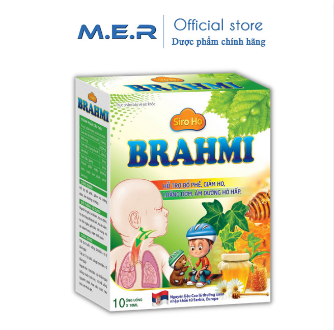 Siro ho thảo dược Brahmi ( hộp 10 ống ) - bổ phế, giảm ho | CÔNG TY TNHH M.E.R
