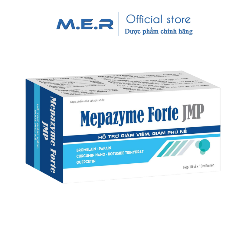 Viên uống MEPAZYM FORTE JMP hỗ trợ giảm viêm, giảm phù nề | CÔNG TY TNHH M.E.R