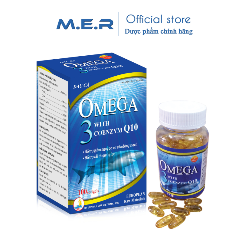 Viên dầu cá Omega3 With Coenzym Q10 (xanh) - DP Joyfull Life | CÔNG TY TNHH M.E.R