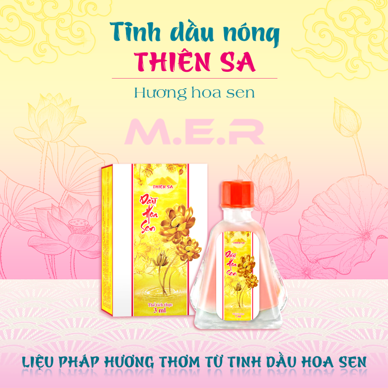 Tinh dầu nóng Thiên Sa - hương hoa sen ( Chai 3ml ) | CÔNG TY TNHH M.E.R