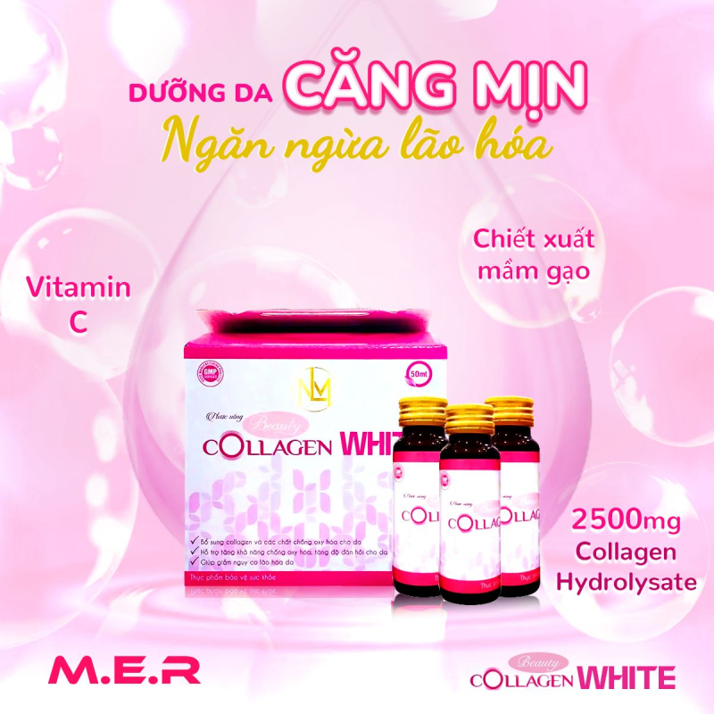 Nước uống Beauty Collagen White (6 Chai x 50ml) | CÔNG TY TNHH M.E.R